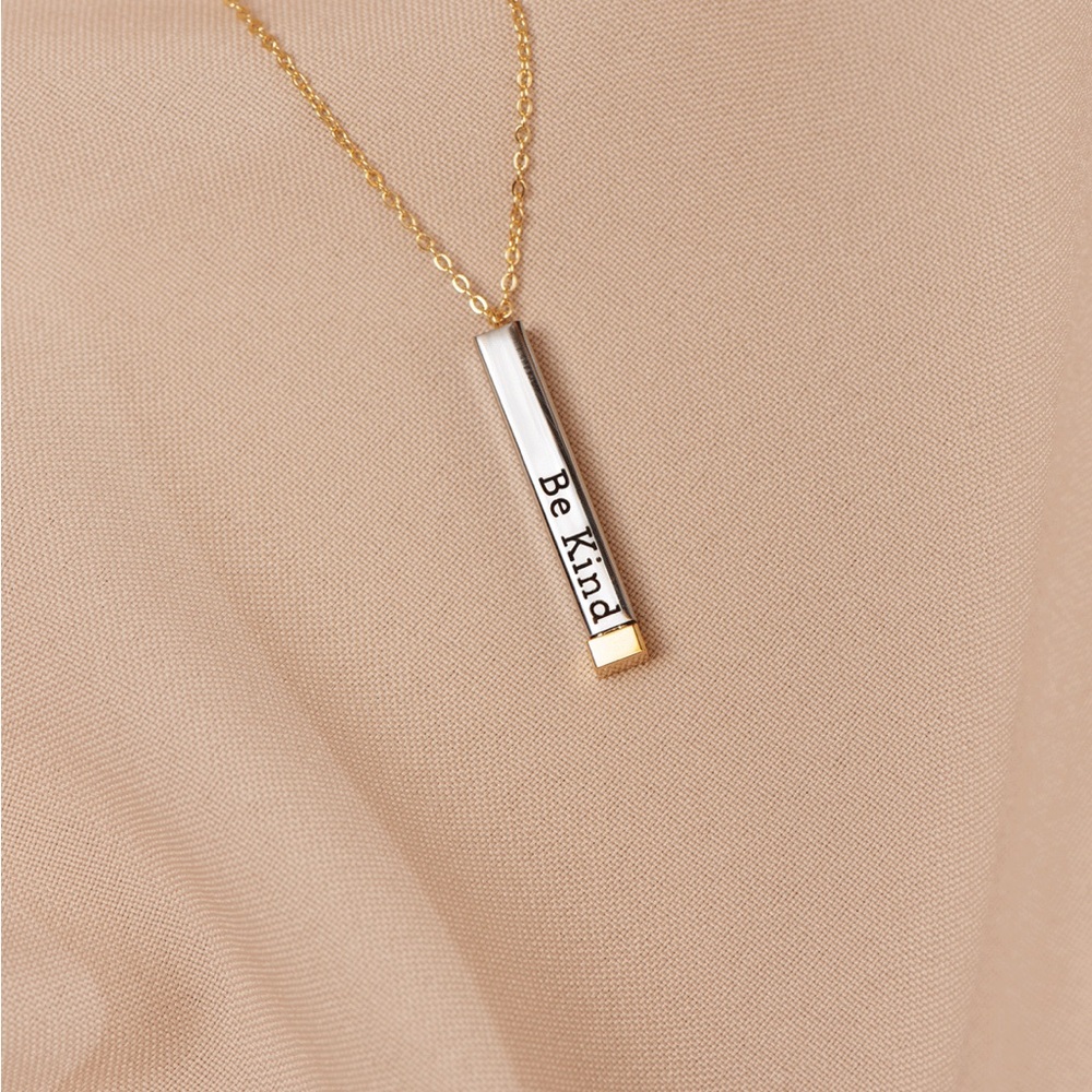 Gold and Silver Inspirational Necklace - Picture 4 of 5